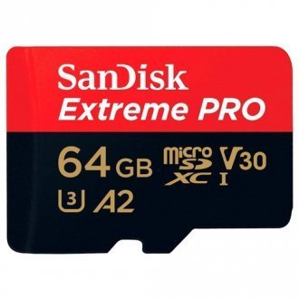 SanDisk Extreme Pro microSDXC Class 10 UHS Class 3 V30 A2 170MB/s 64GB + SD adapter