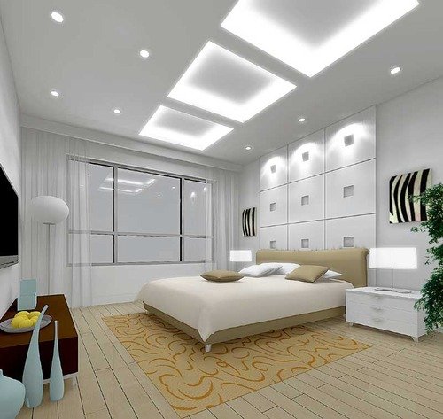 Потолки из гипсокартона в спальне - фото и советы по дизайну