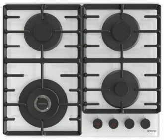 Лучшая встраиваемая газовая варочная панель с 4 конфорками на стекле – Gorenje GKTW 642 SYW