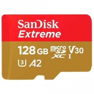 SanDisk Extreme microSDXC Class 10 UHS Class 3 V30 A2 160MB/s 128GB + SD adapter