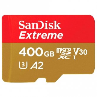 SanDisk Extreme microSDXC Class 10 UHS Class 3 V30 A2 160MB/s 400GB + SD adapter