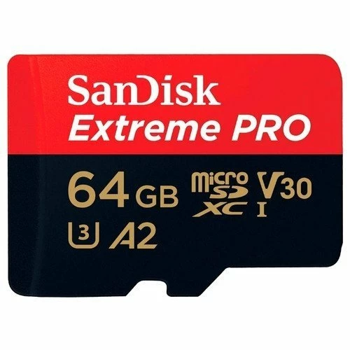 SanDisk Extreme Pro microSDXC Class 10 UHS Class 3 V30 A2 170MB/s 64GB + SD adapter