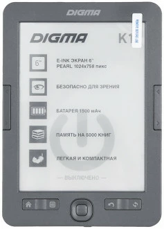 Лучшaя недорогая электронная книга Digma K1