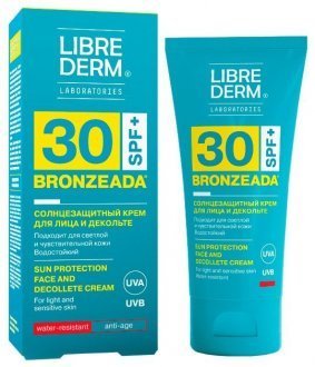 Librederm Bronzeada Солнцезащитный крем для лица и декольте SPF 30