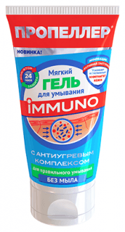 Мягкий гель для умывания с антиугревым комплексом Immuno от Пропеллер