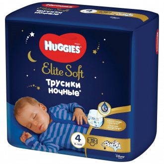 Huggies ночные Elite Soft 4 (9-14 кг)