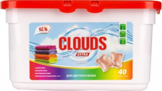 Капсулы для стирки Clouds Extra для стирки цветного белья Роза