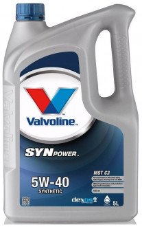 Лучшее моторное масло 5W40 для дизелей с сажевыми фильтрами – Valvoline SynPower MST C3 5W-40