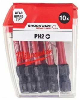 Milwaukee SHOCKWAVE PH2 50мм (10 шт)